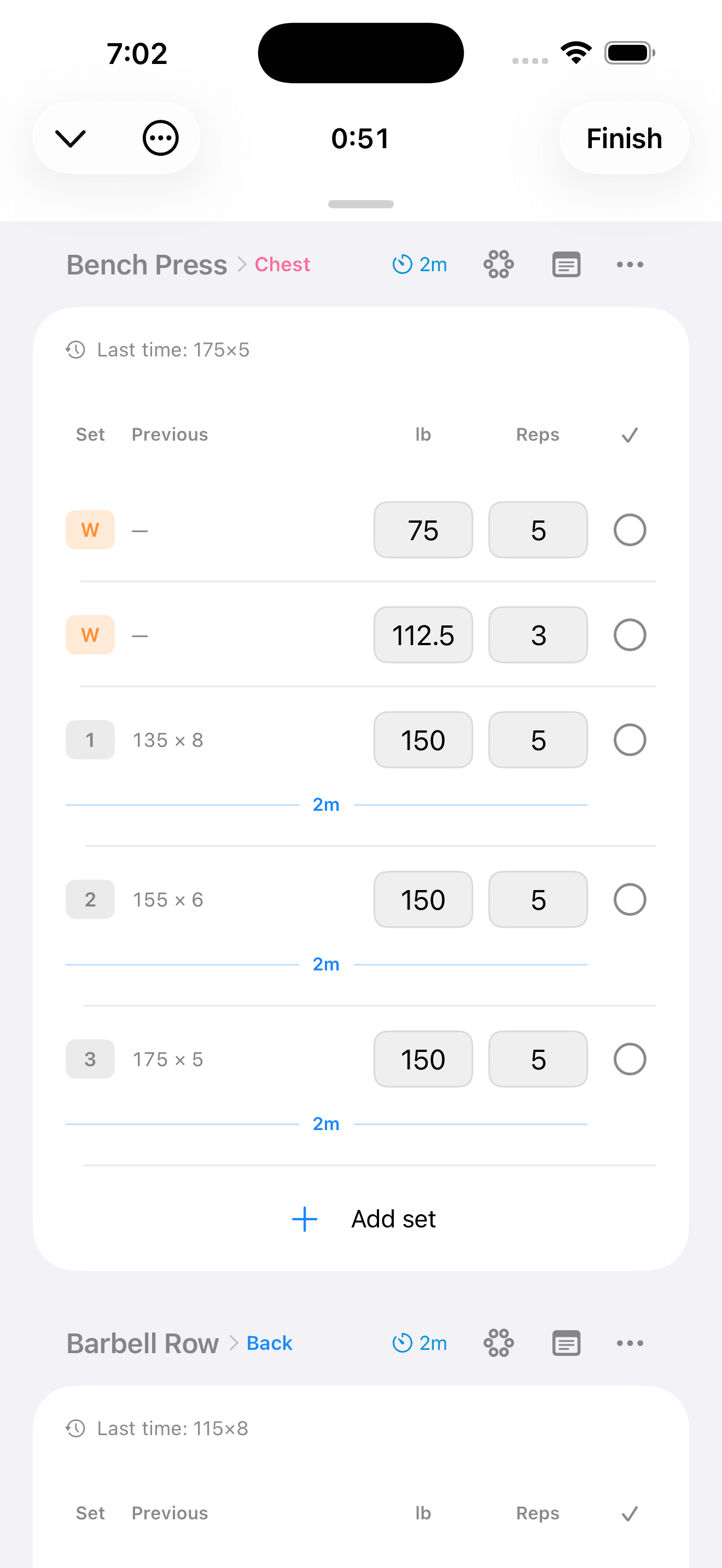 UpLift Log it in seconds screen